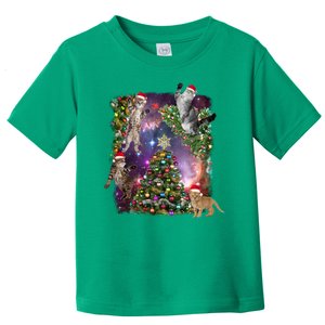 Christmas Space Cats Toddler T-Shirt