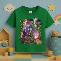 Christmas Space Cats Toddler T-Shirt