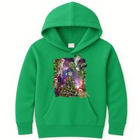 Christmas Space Cats Kids Hoodie