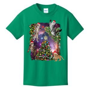 Christmas Space Cats Kids T-Shirt