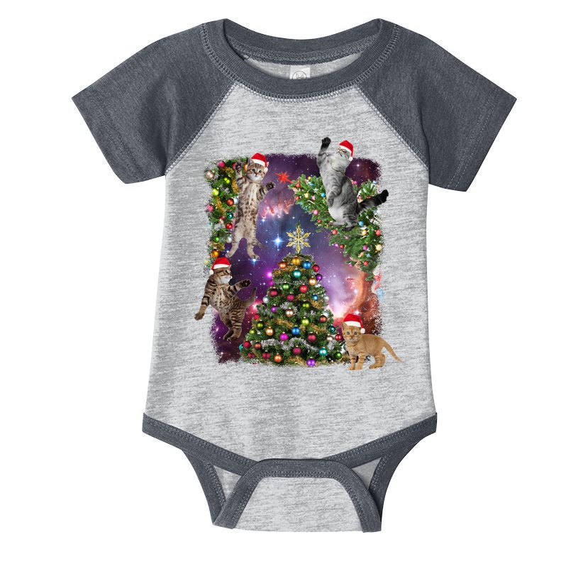 Christmas Space Cats Infant Baby Jersey Bodysuit