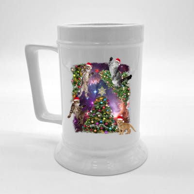 Christmas Space Cats Beer Stein