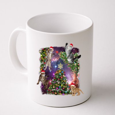 Christmas Space Cats Coffee Mug