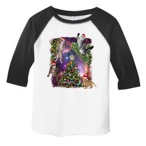 Christmas Space Cats Toddler Fine Jersey T-Shirt