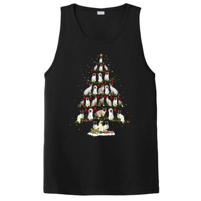 Cute Siamese Cats Tree Merry Christmas Cat Lover Gift PosiCharge Competitor Tank