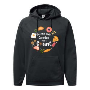 Cruise Ship Calories Don't Count Food Donut Egg Performance Fleece Hoodie