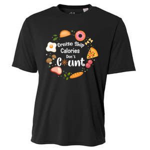 Cruise Ship Calories Don't Count Food Donut Egg Cooling Performance Crew T-Shirt