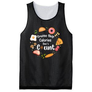 Cruise Ship Calories Don't Count Food Donut Egg Mesh Reversible Basketball Jersey Tank