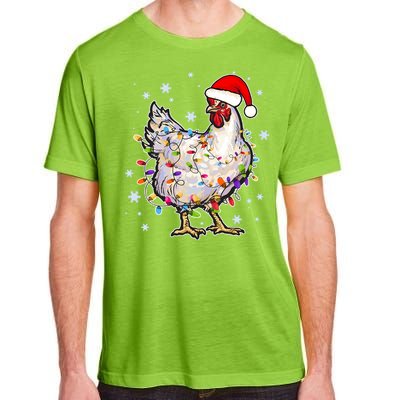 Christmas Santa Chicken Adult ChromaSoft Performance T-Shirt