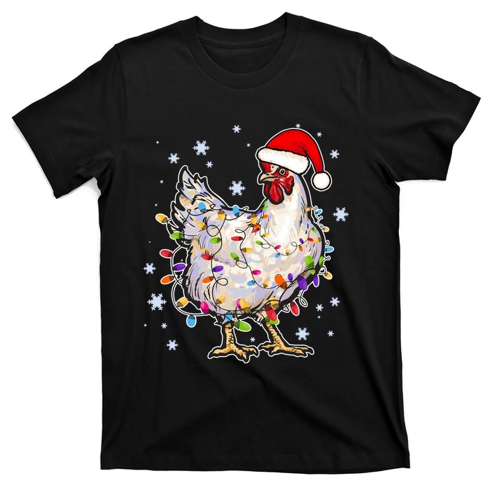 Christmas Santa Chicken T-Shirt