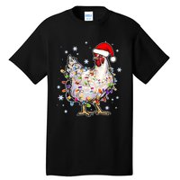 Christmas Santa Chicken Tall T-Shirt