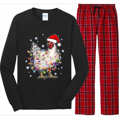 Christmas Santa Chicken Long Sleeve Pajama Set