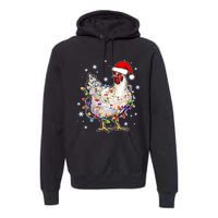 Christmas Santa Chicken Premium Hoodie