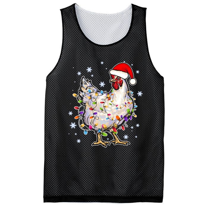 Christmas Santa Chicken Mesh Reversible Basketball Jersey Tank