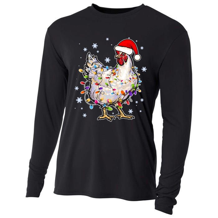 Christmas Santa Chicken Cooling Performance Long Sleeve Crew