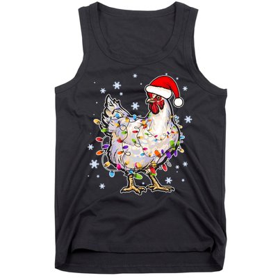 Christmas Santa Chicken Tank Top