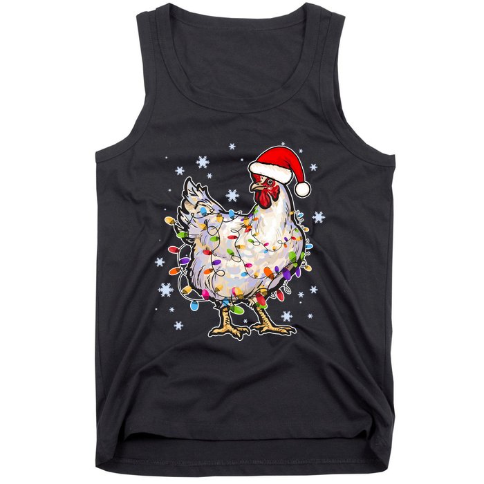 Christmas Santa Chicken Tank Top