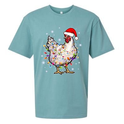 Christmas Santa Chicken Sueded Cloud Jersey T-Shirt