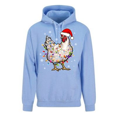 Christmas Santa Chicken Unisex Surf Hoodie