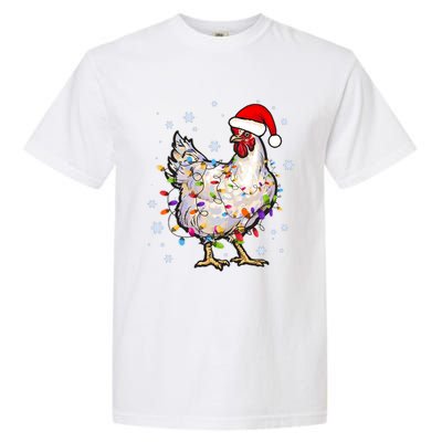 Christmas Santa Chicken Garment-Dyed Heavyweight T-Shirt