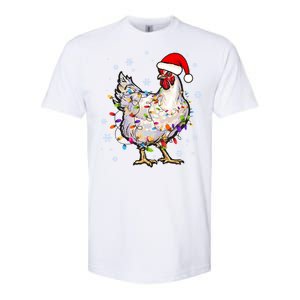 Christmas Santa Chicken Softstyle CVC T-Shirt