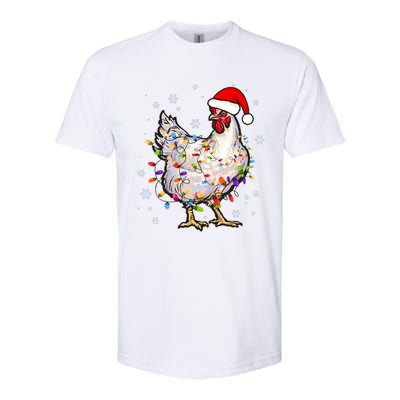 Christmas Santa Chicken Softstyle CVC T-Shirt