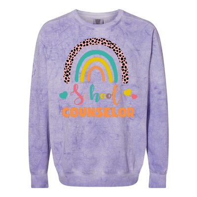 Cute School Counselor Rainbow Colorblast Crewneck Sweatshirt