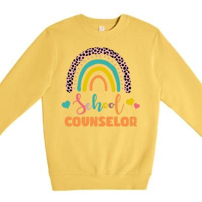 Cute School Counselor Rainbow Premium Crewneck Sweatshirt