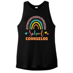 Cute School Counselor Rainbow Ladies PosiCharge Tri-Blend Wicking Tank