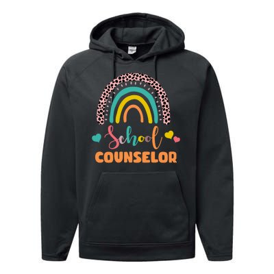 Cute School Counselor Rainbow Performance Fleece Hoodie