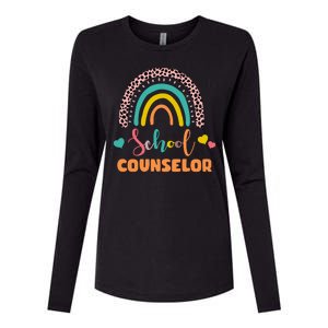 Cute School Counselor Rainbow Womens Cotton Relaxed Long Sleeve T-Shirt