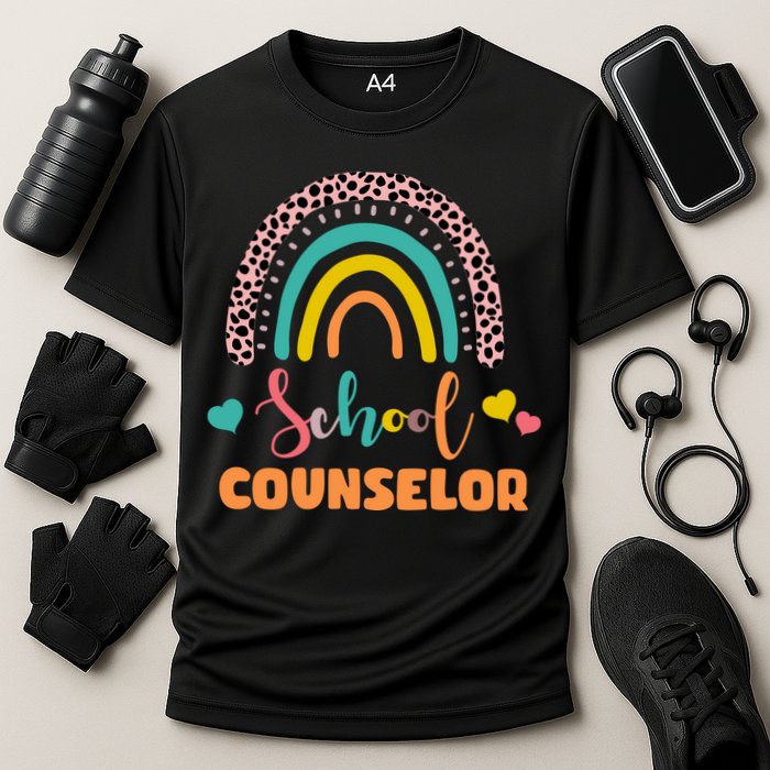 Cute School Counselor Rainbow Cooling Performance Crew T-Shirt