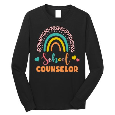 Cute School Counselor Rainbow Long Sleeve Shirt