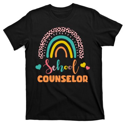 Cute School Counselor Rainbow T-Shirt