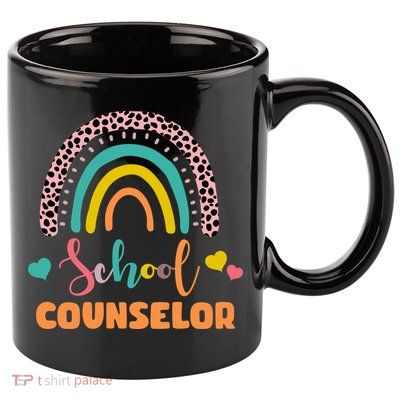 Cute School Counselor Rainbow 11oz C Handle Ceramic Mug