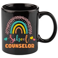 Cute School Counselor Rainbow 11oz C Handle Ceramic Mug