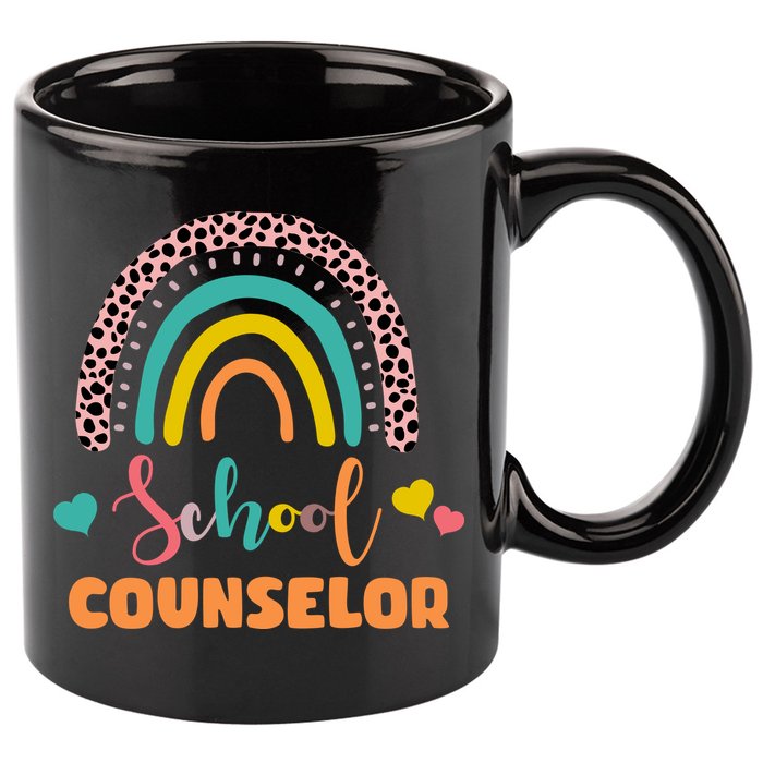 Cute School Counselor Rainbow 11oz C Handle Ceramic Mug