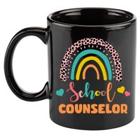 Cute School Counselor Rainbow 11oz C Handle Ceramic Mug