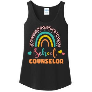 Cute School Counselor Rainbow Ladies Essential Tank