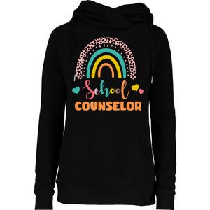 Cute School Counselor Rainbow Womens Funnel Neck Pullover Hood