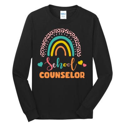 Cute School Counselor Rainbow Tall Long Sleeve T-Shirt