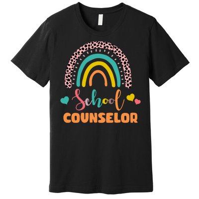 Cute School Counselor Rainbow Premium T-Shirt