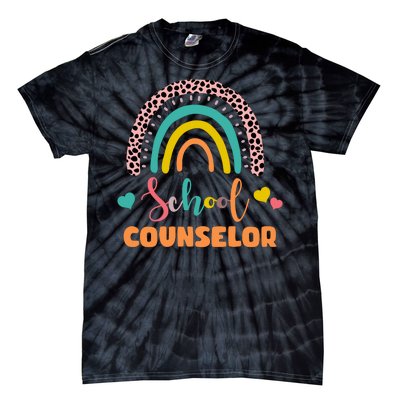 Cute School Counselor Rainbow Tie-Dye T-Shirt