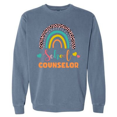 Cute School Counselor Rainbow Garment-Dyed Sweatshirt