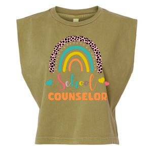 Cute School Counselor Rainbow Garment-Dyed Women's Muscle Tee