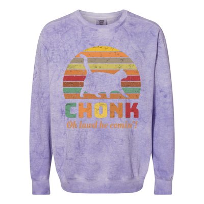 Chonk Scale Cat Meme Chonk Cat Colorblast Crewneck Sweatshirt