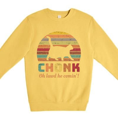 Chonk Scale Cat Meme Chonk Cat Premium Crewneck Sweatshirt