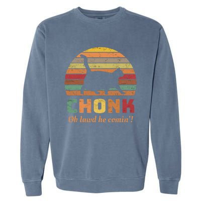 Chonk Scale Cat Meme Chonk Cat Garment-Dyed Sweatshirt