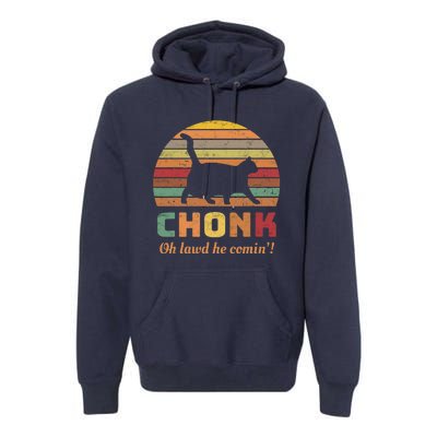 Chonk Scale Cat Meme Chonk Cat Premium Hoodie