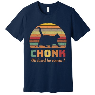 Chonk Scale Cat Meme Chonk Cat Premium T-Shirt